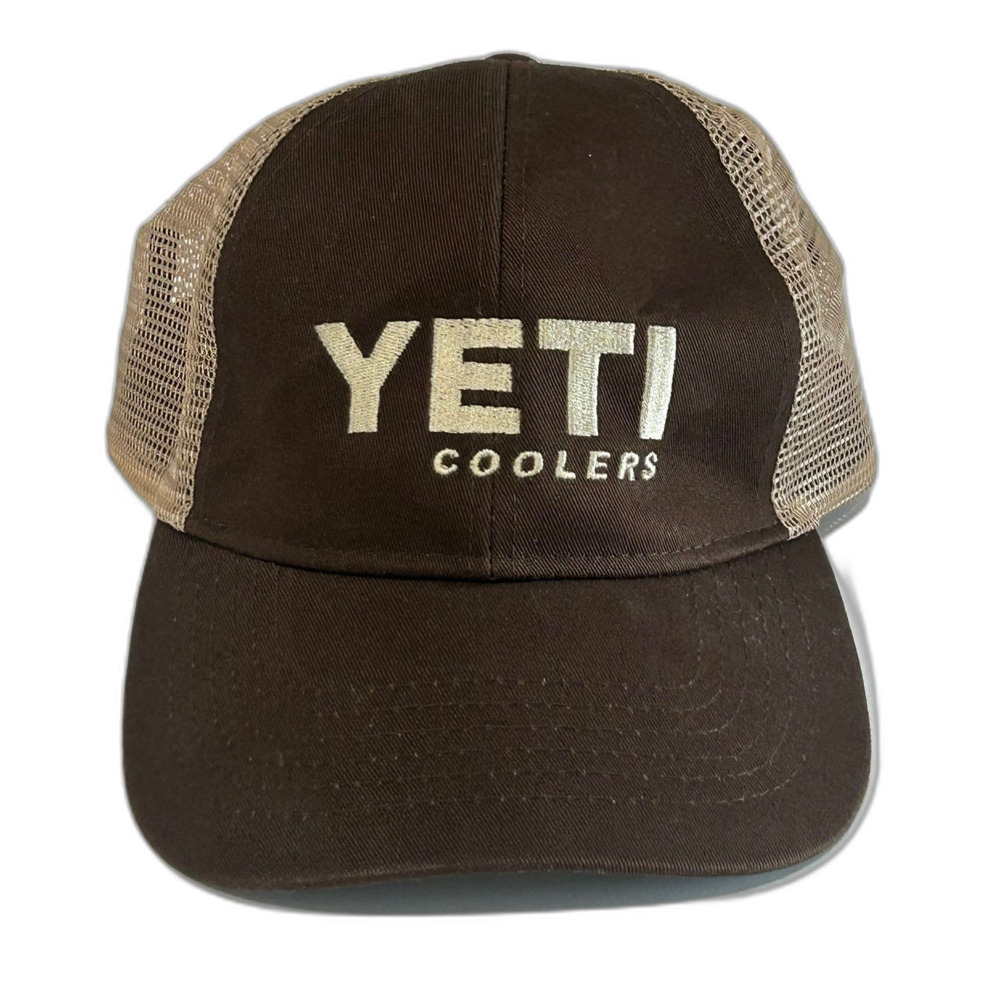Yeti Coolers Hat Cap Color Brown Tan Snapback Truckers Breathable Cap